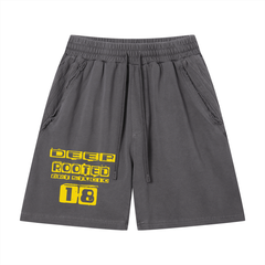 Unisex Vintage Wash Raw Edge Shorts