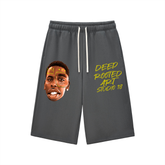Relaxed Drawstring Three-quarter Sweatpants