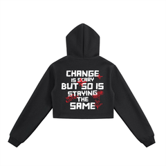 Essential Cropped Zip-Up Hoodie