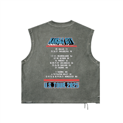 Distressed Grommet Eyelet Tank Top