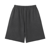 Snow Washed Raw Hem Shorts