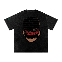 Snow Washed Oversized Cotton T-Shirt