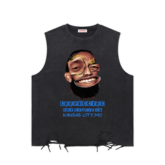 Snow Washed Raw-Hem Tank Top