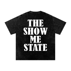 Snow Washed Oversized Cotton T-Shirt