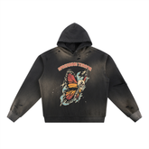 Sun Fade Frayed Fleece Hoodie