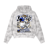 Dirty Washed Zip-Up Fleece Hoodie