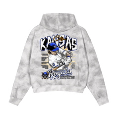 Dirty Washed Zip-Up Fleece Hoodie