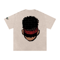 Snow Washed Oversized Cotton T-Shirt