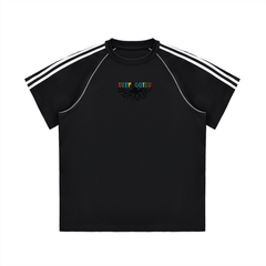Striped Contrast Stitch T-Shirt
