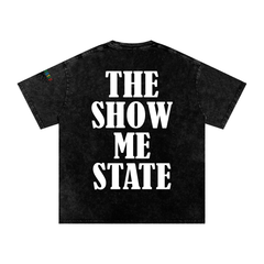 Snow Washed Oversized Cotton T-Shirt