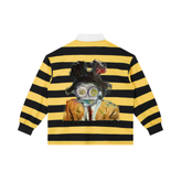 Color Block Stripe Polo Shirt