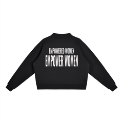 Essential Fleece Mock-Neck Crew Sweatshirt