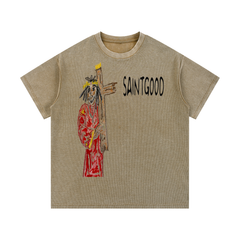 Mineral Wash Waffle Knit T-Shirt