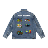 Vintage Wash Zip Up Denim Jacket