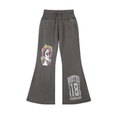 Vintage Washed Flared Fleece Pants