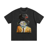 DEEPROOTED ART COLLECTION Heavyweight Vintage Washed Frayed T-Shirt