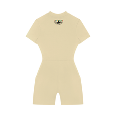 Women's Quarter-Zip Short Sleeve Romper