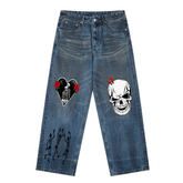 Vintage Wash Baggy Denim Jeans