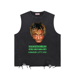 Snow Washed Raw-Hem Tank Top