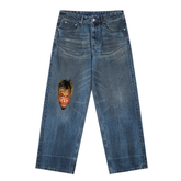 Vintage Wash Baggy Denim Jeans