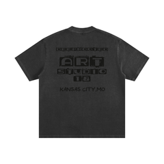 DEEPROOTED ART COLLECTION Heavyweight Vintage Washed Frayed T-Shirt