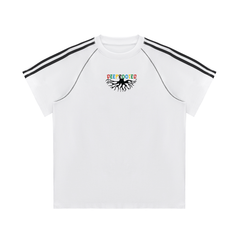 Striped Contrast Stitch T-Shirt