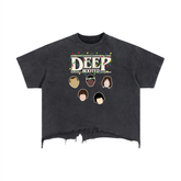 Vintage Wash Boxy Distressed Hem T-Shirt