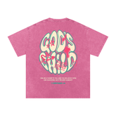 Snow Washed Oversized Cotton T-Shirt