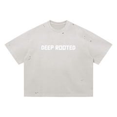 Vintage Washed Distressed Boxy Oversized T-Shirt