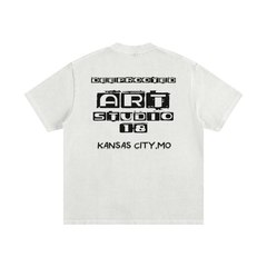 DEEPROOTED ART COLLECTION Heavyweight Vintage Washed Frayed T-Shirt