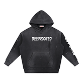 Vintage Washed Frayed Fleece Hoodie