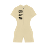 Women's Quarter-Zip Short Sleeve Romper