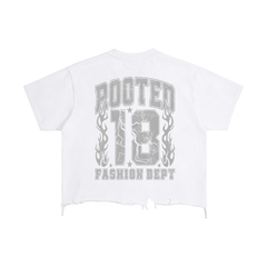 Vintage Wash Boxy Distressed Hem T-Shirt