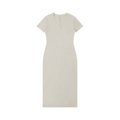Women's V-Neck Short Sleeve Maxi Dress
