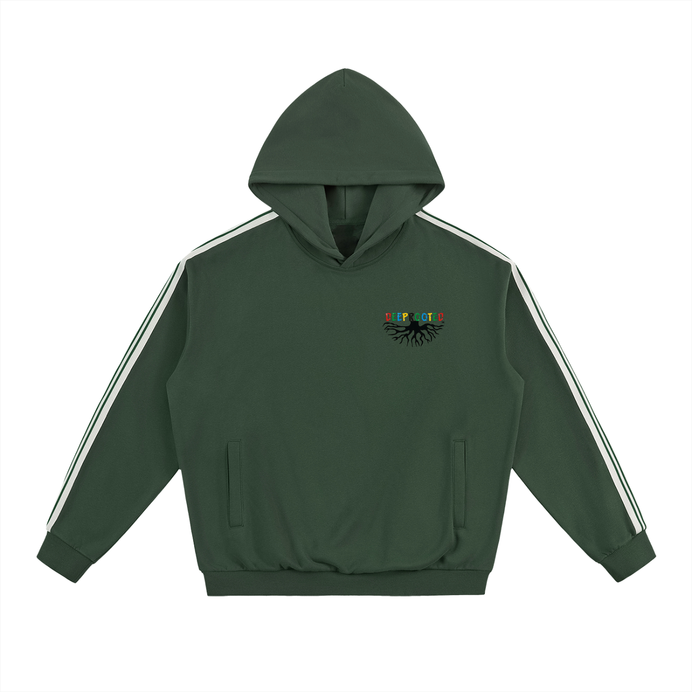 Side Stripe Drop-Shoulder Hoodie