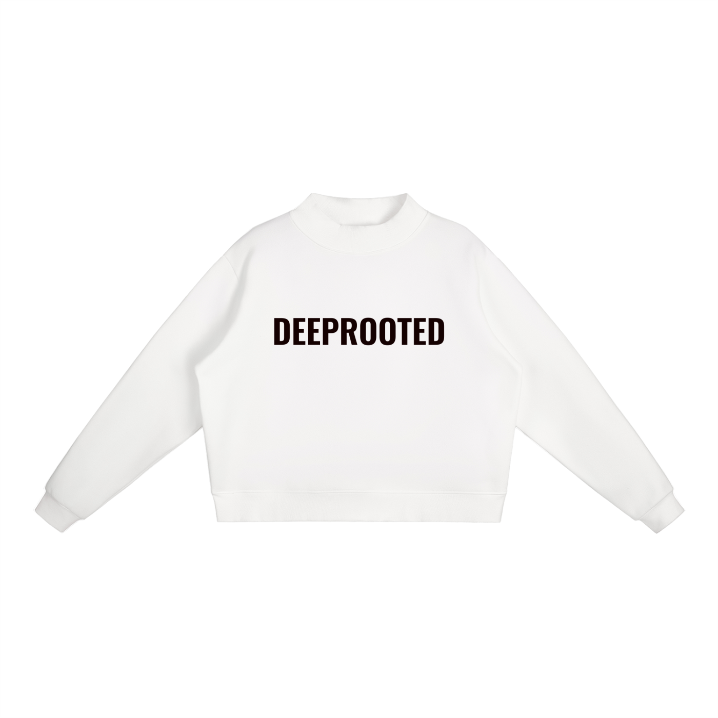 Essential Fleece Mock-Neck Crew Sweatshirt