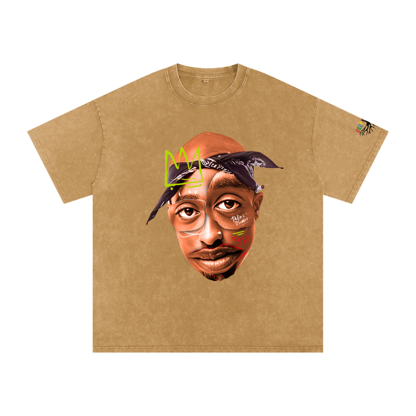 Snow Washed Oversized Cotton T-Shirt