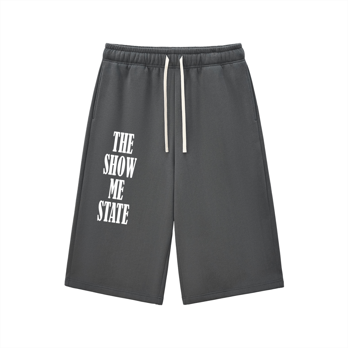 Relaxed Drawstring Three-quarter Sweatpants