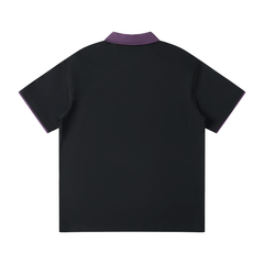 Contrast Collar Raglan Polo Shirt