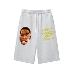 Relaxed Drawstring Three-quarter Sweatpants
