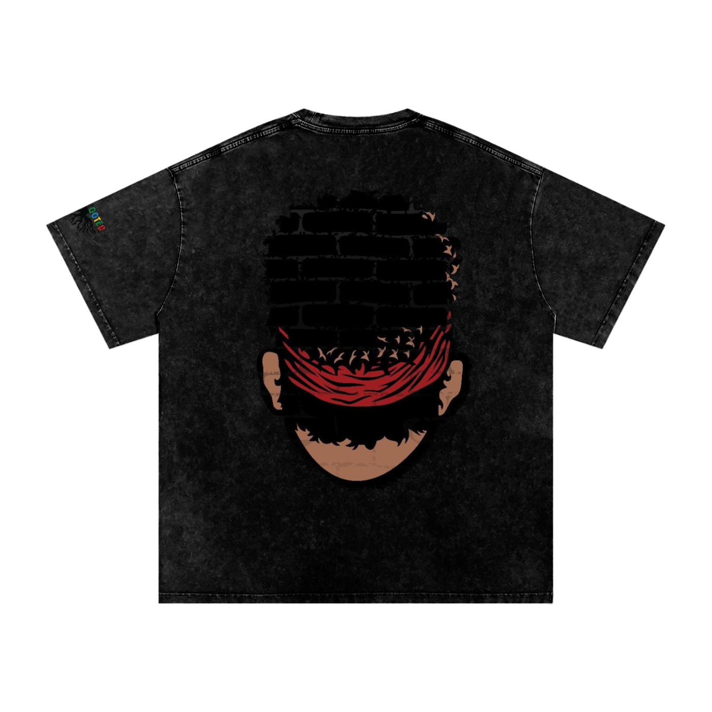 Snow Washed Oversized Cotton T-Shirt