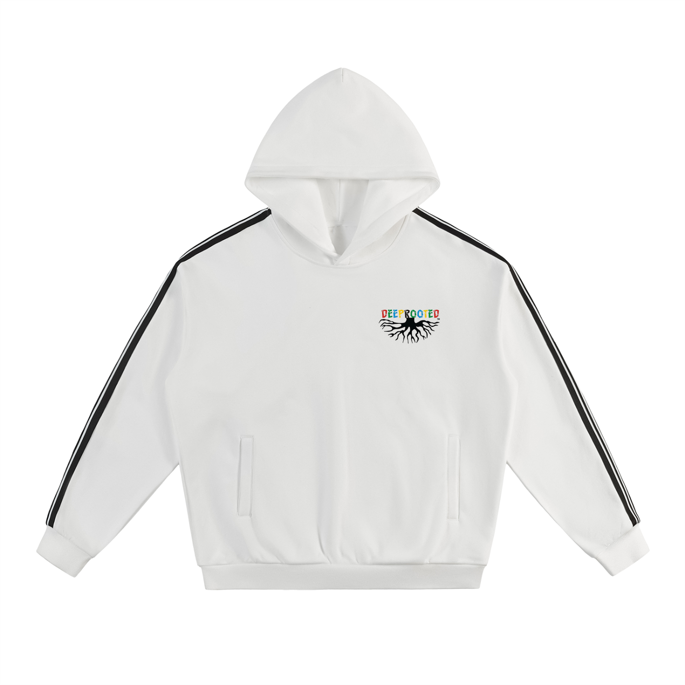 Side Stripe Drop-Shoulder Hoodie