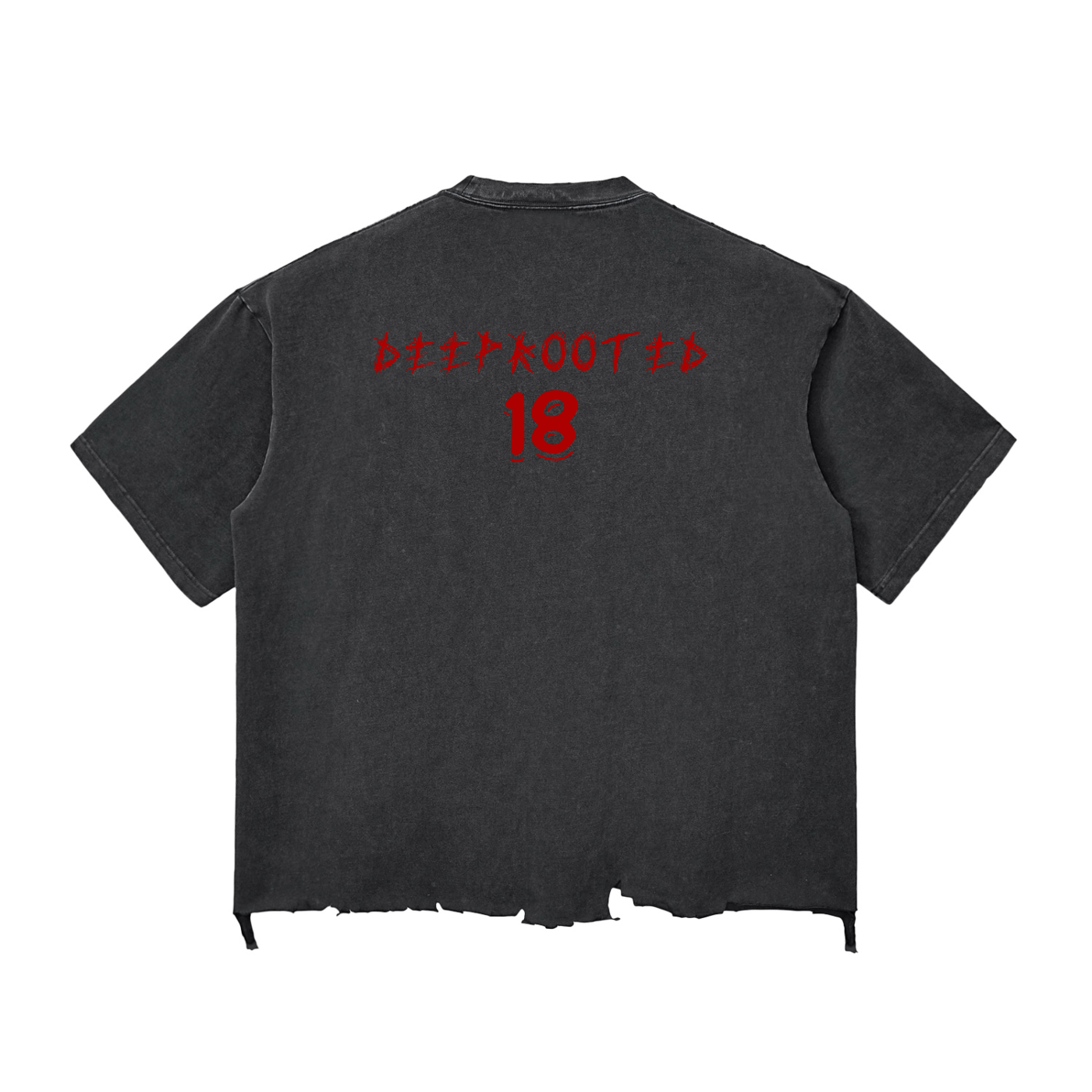 Snow Wash Raw-Hem Boxy T-shirt