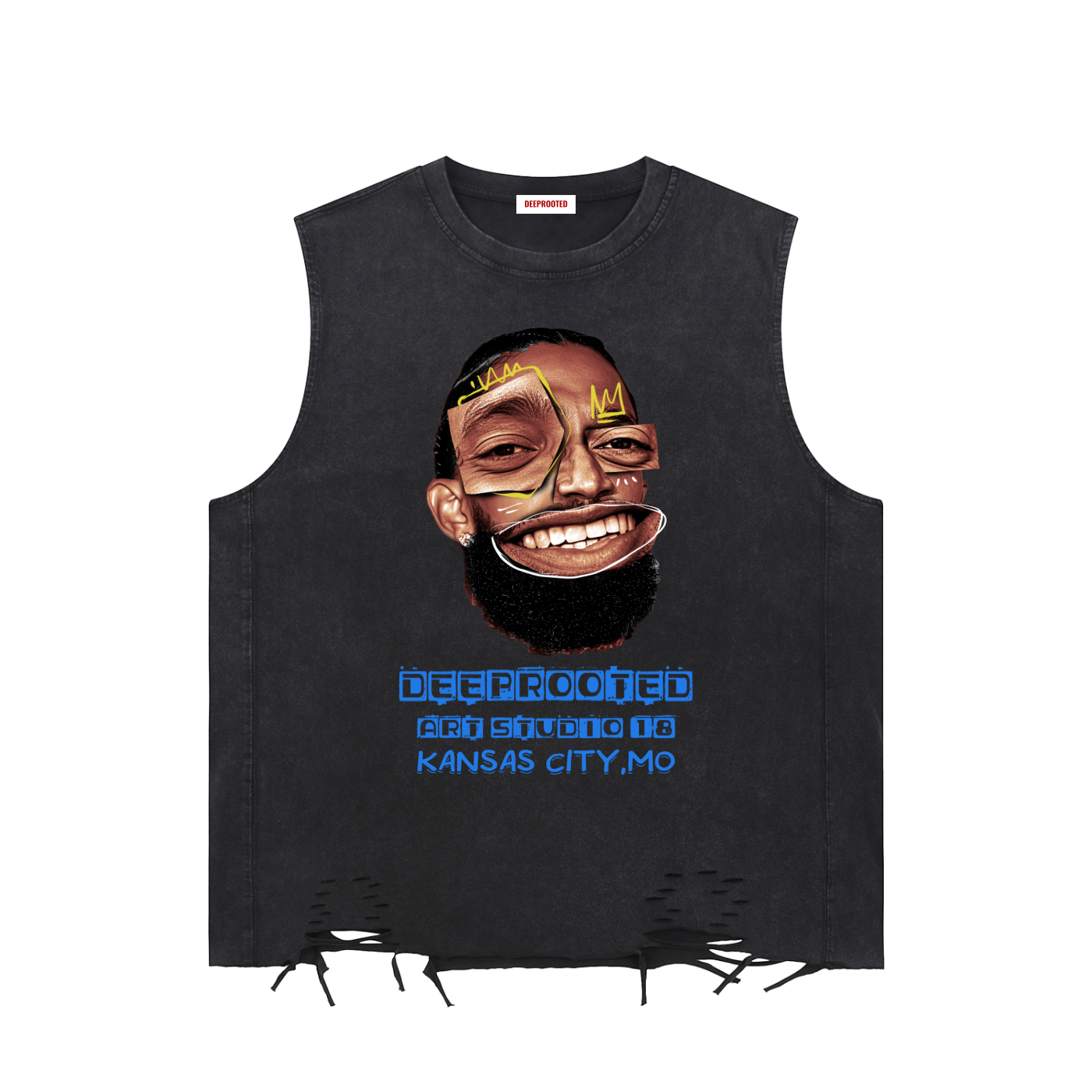 Snow Washed Raw-Hem Tank Top