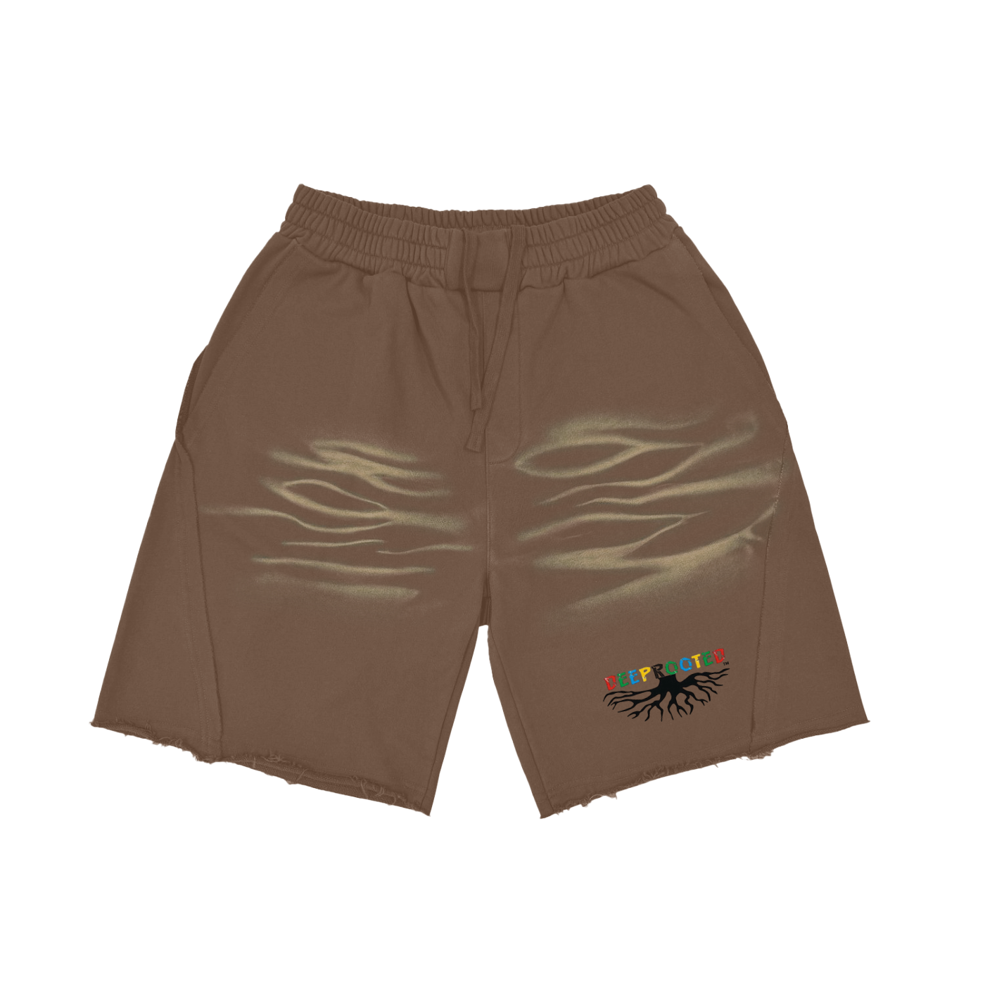 Vintage Washed Tiger Stripes Short Pants