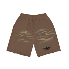 Vintage Washed Tiger Stripes Short Pants
