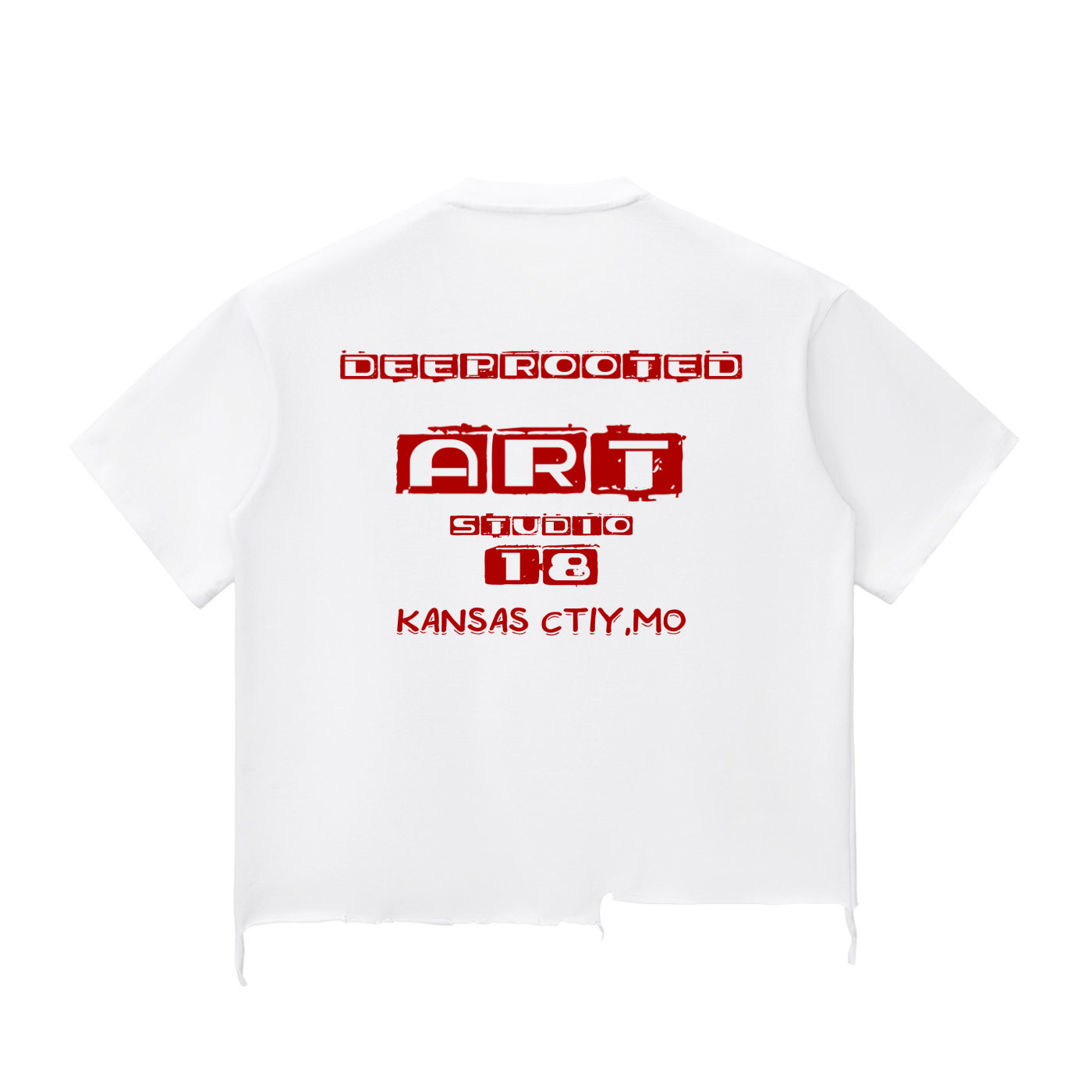 Snow Wash Raw-Hem Boxy T-shirt