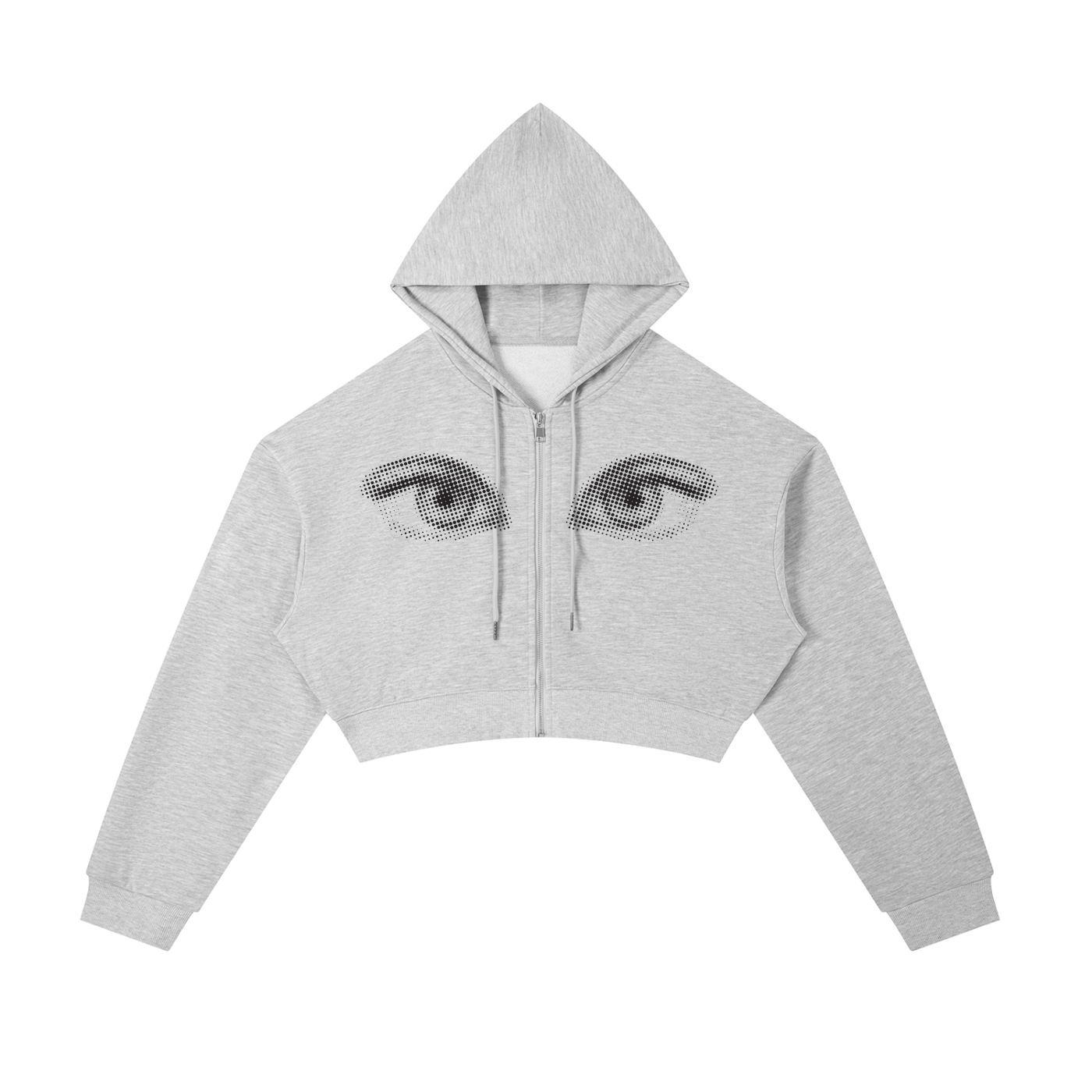 Essential Cropped Zip-Up Hoodie