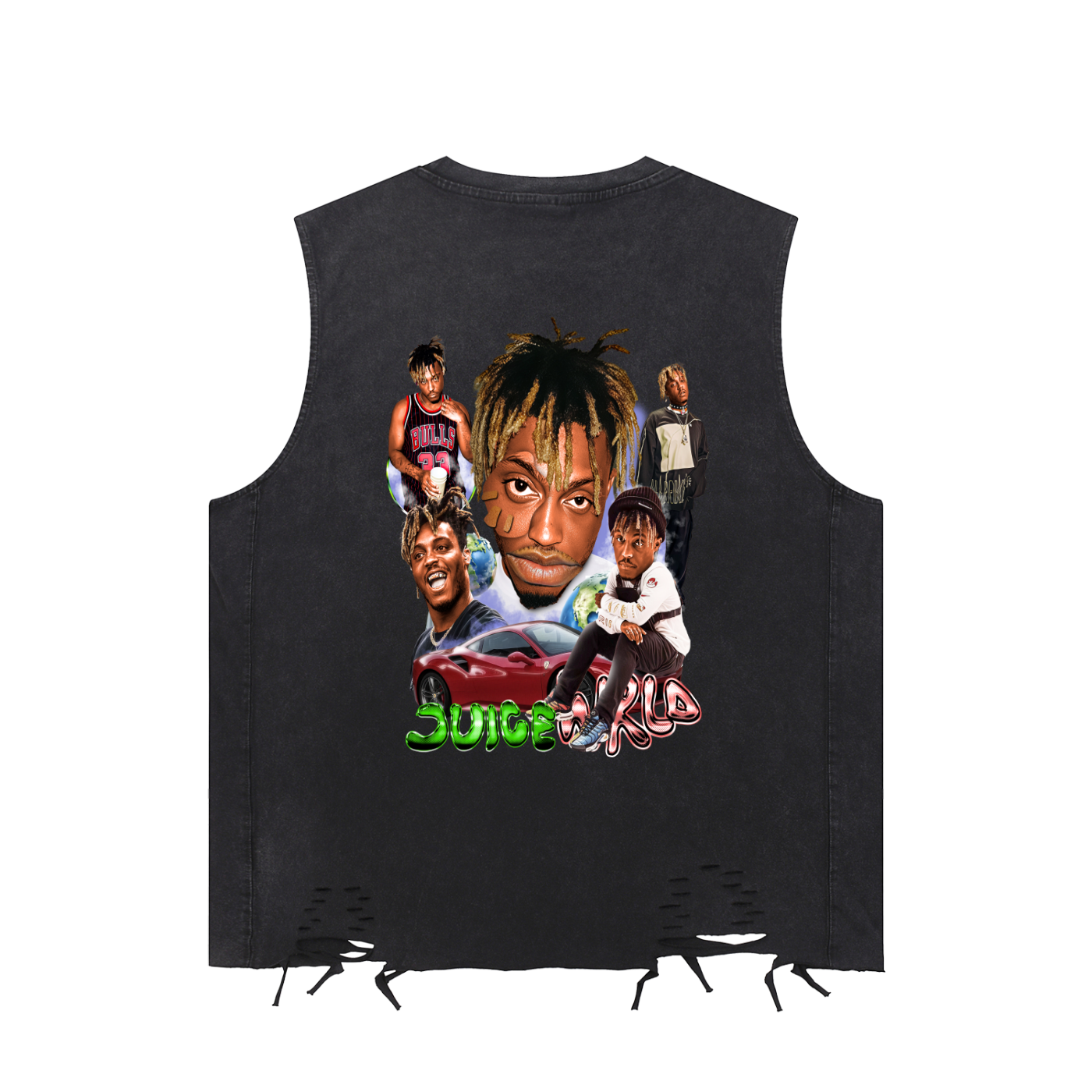 Snow Washed Raw-Hem Tank Top