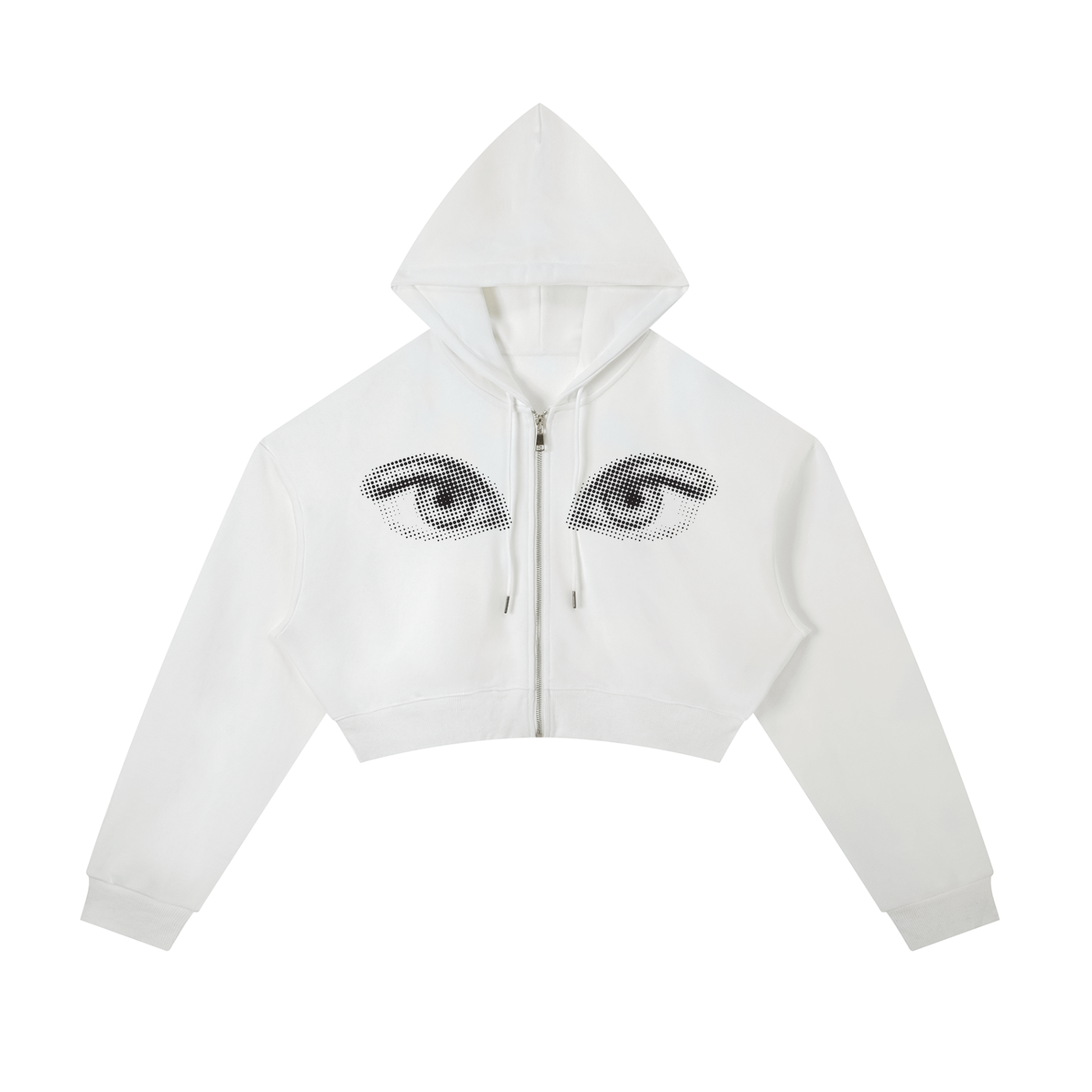 Essential Cropped Zip-Up Hoodie